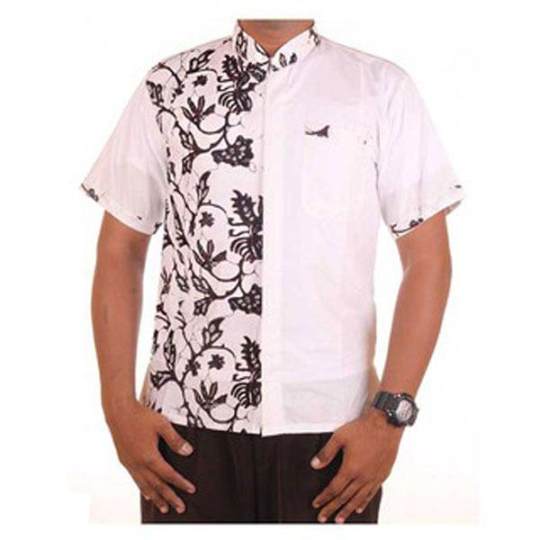 jual baju koko batik luqman motif bunga hitam fashion jual baju koko batik luqman motif bunga hitam fashion