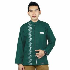 Baju koko best sealer murah-busana muslim pria lengan panjang hijau