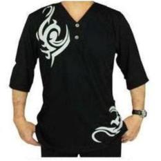 Baju Koko Bordir Elegant Gaul - Hitam