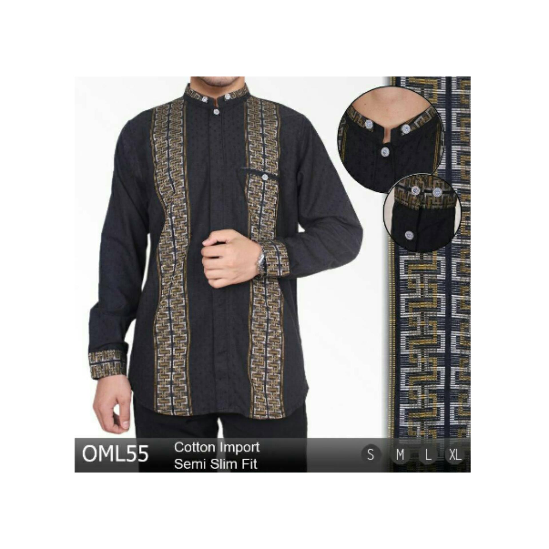 Baju koko Busana Muslim Pria Modern OML55 Baju koko Busana Muslim Pria Modern OML55