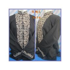 Baju Koko Dewasa Koko KHUSUS HITAM BORDIR FULL Lengan PANJANG 1970