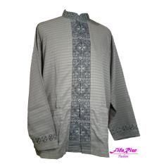 Baju Koko Dewasa - Lengan Panjang - Satin - Bordir