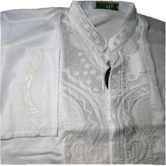 Baju Koko Dewasa - Lengan Panjang - Satin - Bordir