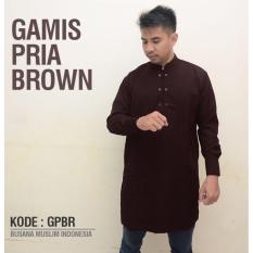 Baju Koko Gamis Pria Eksklusif SlimFit BROWN