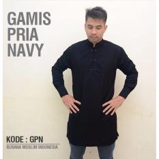 Baju Koko Gamis Pria Eksklusif SlimFit NAVY