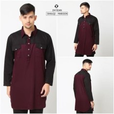Baju Koko Gamis SHAUQI MAROON