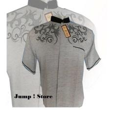 Baju Koko Lengan Pendek Bordir Kombinasi/Koko Pendek Pria / Baju Hari Raya Koko Muslim Pria Cowok