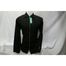 Baju Koko Muslim Jasko Jas Koko Polos Hitam Sleting Jasket Baru JSK004