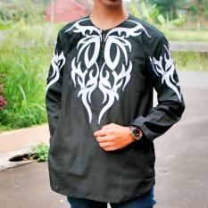Baju Koko New Bordir Gaul - Hitam