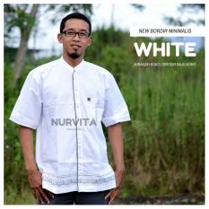 Baju Koko NURVITA Putih Lengan Pendek