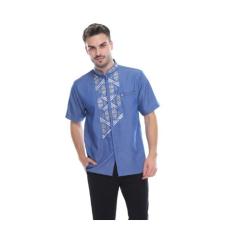 Baju Koko / pakaian Muslim Ramli Lengan Pendek Denim 15