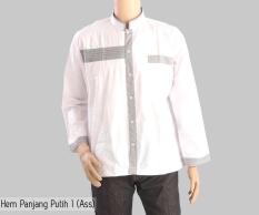 BAJU KOKO PANJANG PUTIH BUSANA MUSLIM PRIA DEWASA