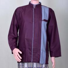 Baju Koko Pria Kombinasi Merah Marun Murah Berkualitas Keren dan Berwibawa