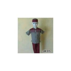 Baju Koko Setelan Anak Baju Muslim Anak Bordir Lengan Pendek SAK 015