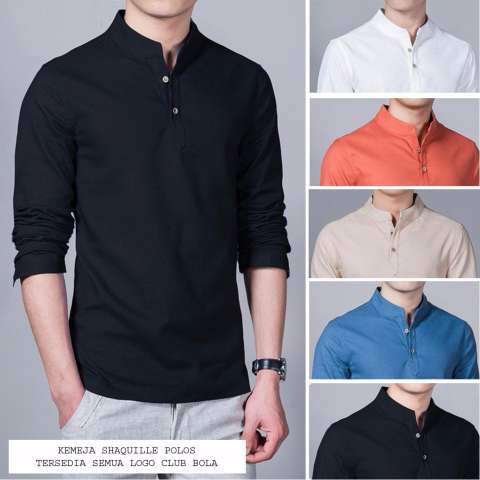 Baju Koko Shaquille Hitam. Kemeja Soccer Bola Muslim Gamis kemko Promo 2