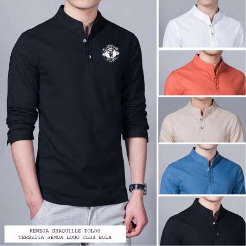 Baju Koko Shaquille Hitam. Kemeja Soccer Bola Muslim Gamis kemko Promo 3