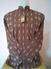 Baju Koko Tangan Panjang Merk Burdah Motif Songket Import
