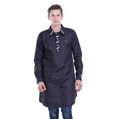 Baju Kurta Busana Muslim Pria Cowok Cowo Warna Hitam H 1021 HN