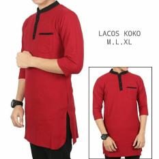 Baju kurta koko lacos muslim kombinasi kerah