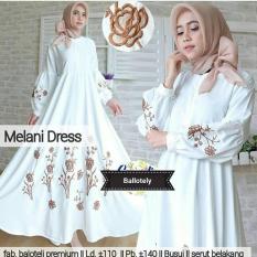 Baju Melani Dress Baloteli Maxi Modern Cewek Gamis Panjang Hijab Casual Pakaian Wanita Murah