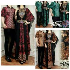 LK13 Baju Muslim Couple Batik Sura Lapis Furing Bordir - Produk Lokal