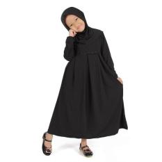 Baju Muslim Gamis Anak Perempuan Hitam Lucu Simple Murah
