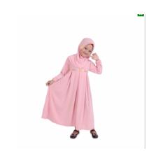 Baju Muslim Gamis Anak Perempuan Murah Lucu Simple - Peach