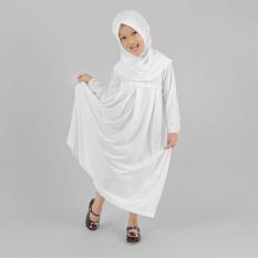 Baju Muslim Gamis Anak Perempuan Putih Lucu Simple
