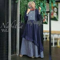 Baju Muslim Gamis Nabila Dress Vol3 Dress Baloteli Panjang Hijab Casual Pakaian Wanita Hijab Modern