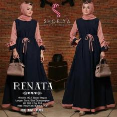 Baju Muslim Gamis Renata Dress Baloteli Panjang Hijab Casual Pakaian Wanita Hijab Modern