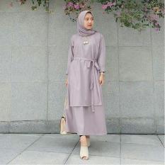 Baju Muslim Carey Tunik Balotelly Baju Atasan Wanita Muslim Panjang Pakaian Kerja Santai Casual