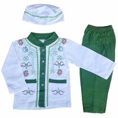 Baju Muslim Koko (6-12 Bulan) Anak Bayi Laki-Laki Setelan Set Peci LY6