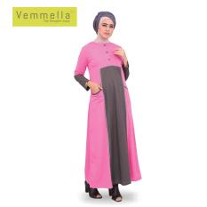 Baju Muslim Wanita / Gamis Vemmella Gemma 02 Pink Terang / by Qirani