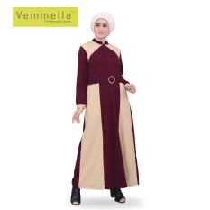 Baju Muslim Wanita / Gamis Vemmella Gemma 03 Maroon / by Qirani