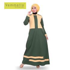 Baju Muslim Wanita / Gamis Vemmella Gemma 06 Hijau Tua / by Qirani