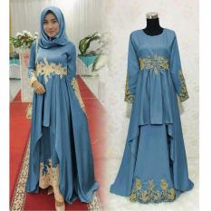 Baju Muslimah Pesta Latin - BIRU