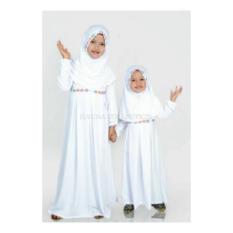 Baju muslim/gamis anak perempuan warna putih untuk manasik