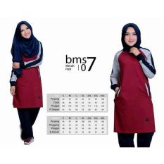 setelan olah Raga (baju + Celana olah raga) BMS 07 Maroon