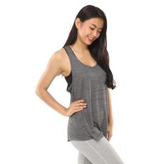 Baju Olahraga Wanita|Baju Senam Murah|Tanktop Yoga|Baju Fitness Wanita|Active W/ Bra Sandy Grey W Tank ATK0012