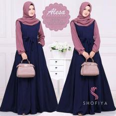 Baju Original Alicia Dress Balotely Gamis Panjang Hijab Casual Pakaian Wanita Muslim Modern Maxy Terbaru Tahun 2018