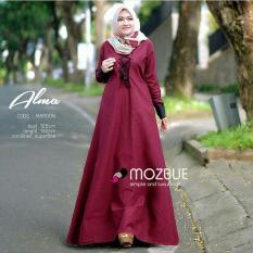Baju Original Alma Dress Balotely Gamis Panjang Hijab Casual Pakaian Wanita Muslim Modern Maxy Terbaru Tahun 2018