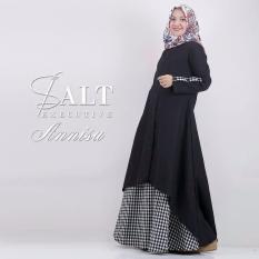Baju Original Annisa Dress Balotelly Gamis Panjang Hijab Casual Pakaian Wanita Hijab Modern WarnaBlack