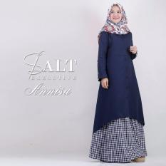 Baju Original Annisa Dress Balotelly Gamis Panjang Hijab Casual Pakaian Wanita Hijab Modern WarnaNavy