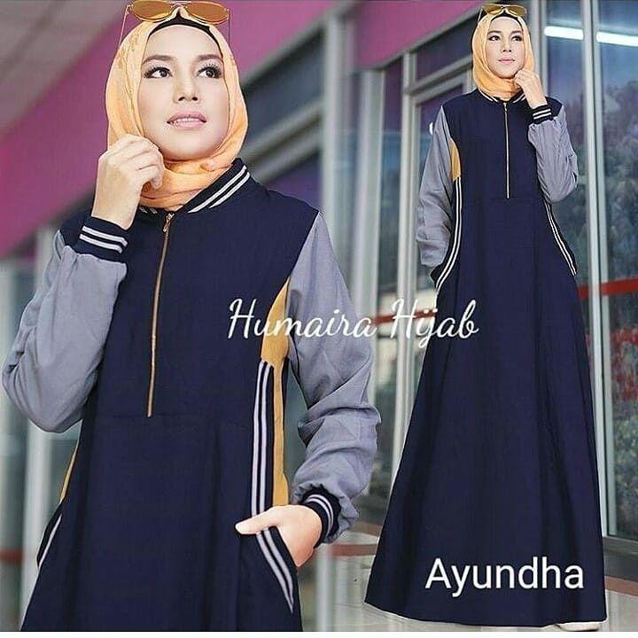 Baju Original Ayunda Dress Balotely Gamis Panjang Hijab Casual Pakaian Wanita Muslim Modern Maxy Terbaru Tahun 2018   