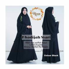 Baju Original Dress Khadijah Syar’i Gamis Baju Panjang Casual Wanita Hijab Baju Pesta Modern Trendy Warna Black