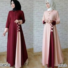 Baju Original Gamis Afida Dress Gamis Gaun Pesta Panjang Baju Hijab Terusan Pengajian Wanita Muslimah Warna Maroon