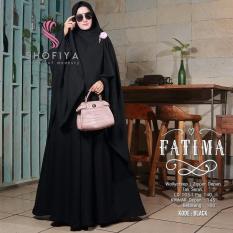 Baju Original Gamis Fatima Syar’i Dress Baju Panjang Muslim Casual Wanita Pakaian Hijab Modern Modis Trendy Terbaru 2018 Warna Black