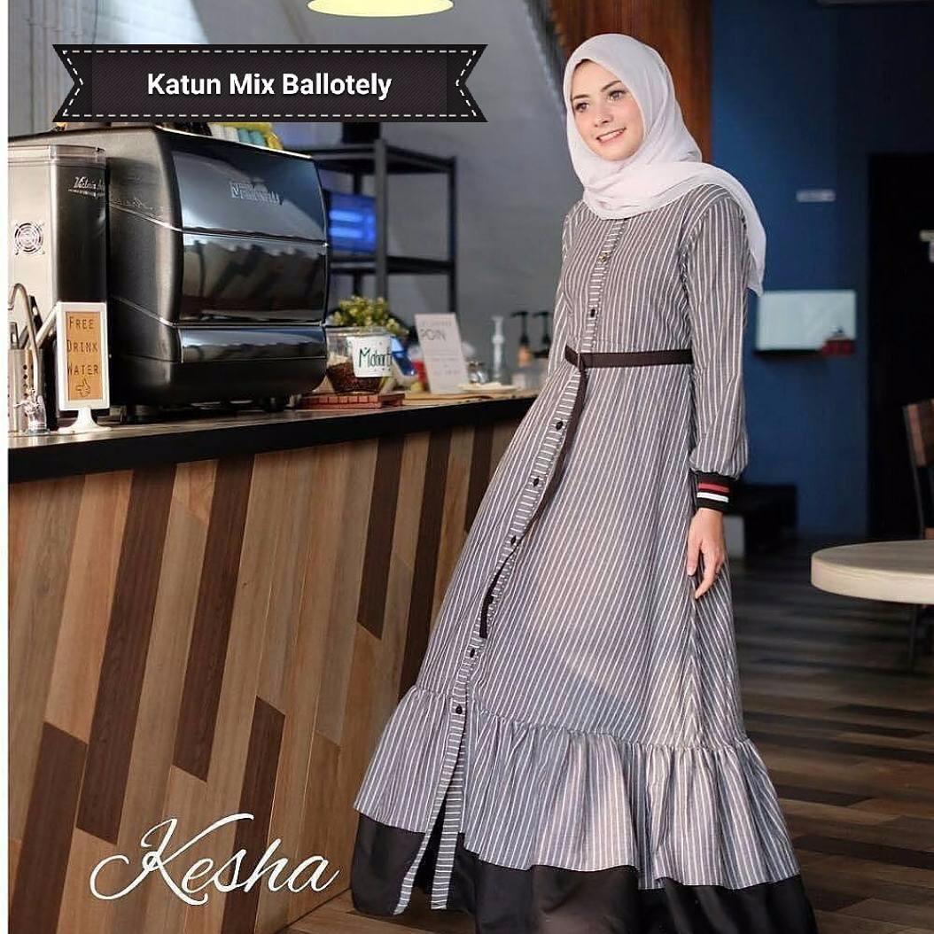 HARGA DISKON Baju  Original  Gamis Kesha Dress Baju  Panjang 