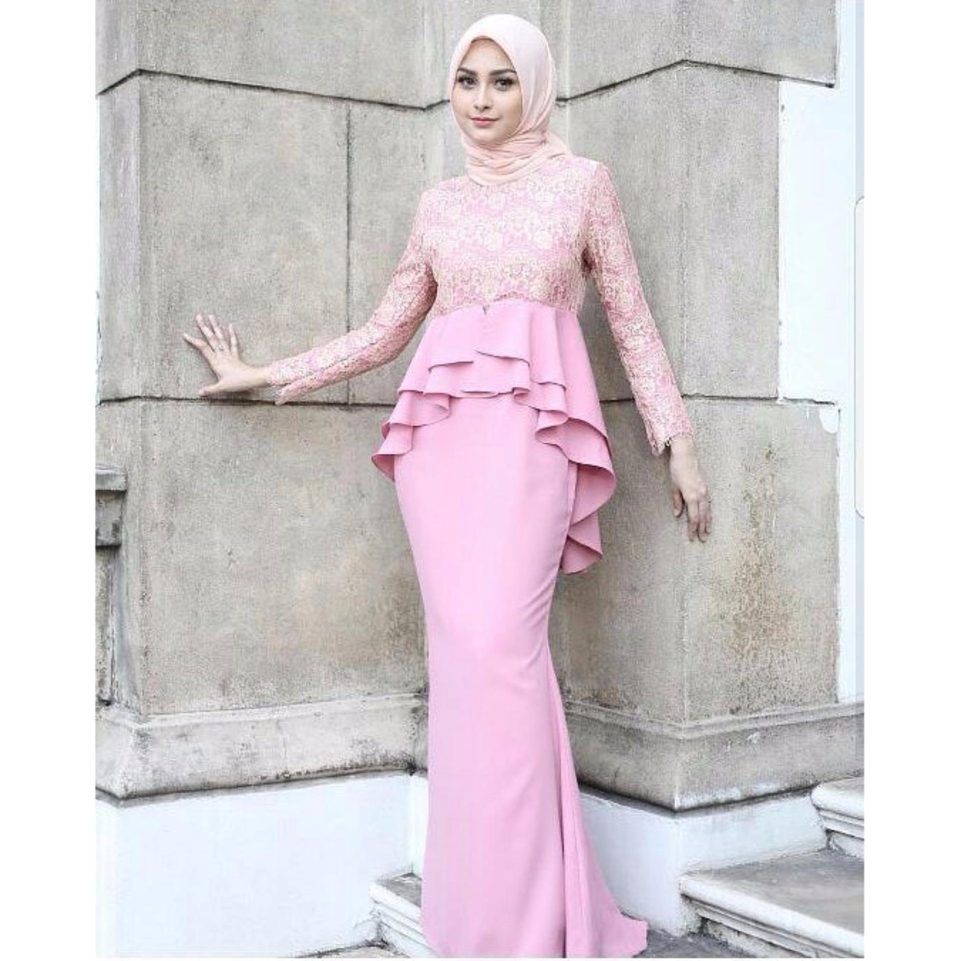  Baju  Muslim Warna  Pink  Peach Hijab Aisa