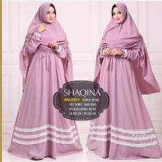 Baju Original Gamis Shaqina Syar’i Dress Baju Panjang Casual Wanita Hijab Baju Modern Trendy Warna Lavender